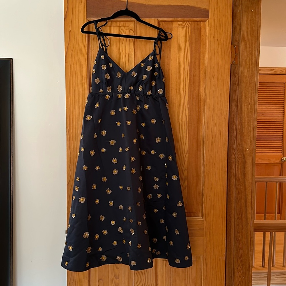 Anthropologie NWT black motif dress